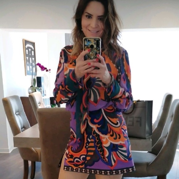 MY23 NWT BLOGGERS FAVE ZARA PUCCI DRESS - Picture 5 of 6